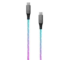 FIXED FIXDLED-CC-RA Svítící nabíjecí USB-C(M) - USB-C(M) kabel 1.2 m / 60W / Podpora PD