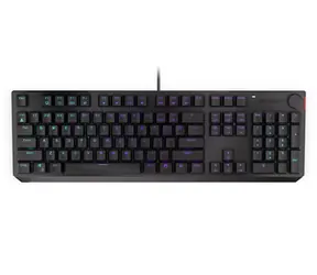 Endorfy Thock Blue černá / Herní klávesnice / Drátová / USB / US layout / 104 kláves / RGB