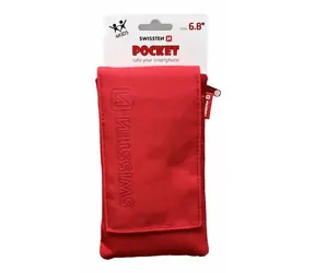 SWISSTEN POCKET Univerzální látkové pouzdro pro telefon do 6.8" červená