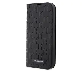 Karl Lagerfeld PU Saffiano Monogram Book Pouzdro pro Apple iPhone 14 Pro Max černá