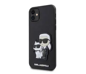 Karl Lagerfeld PU Saffiano Karl and Choupette NFT Zadní Kryt pro Apple iPhone 11 černá
