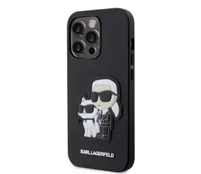 Karl Lagerfeld PU Saffiano Karl and Choupette NFT Zadní Kryt pro Apple iPhone 14 Pro Max černá