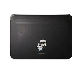 Karl Lagerfeld Saffiano Karl and Choupette NFT Computer Sleeve 13 & 14" černá
