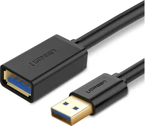 Ugreen Kabel USB-A 3.0 (M) - USB-A 3.0 (F) 3 m černá