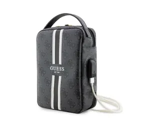 GUESS PU 4G Printed Stripes Travel Universal Bag černá