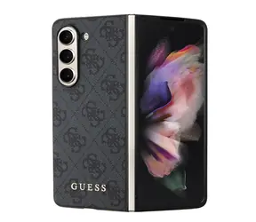 GUESS 4G Charms Zadní Kryt pro Samsung Galaxy Z Flip 5 šedá