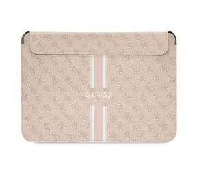 GUESS PU 4G Printed Stripes Computer Sleeve 16" růžová