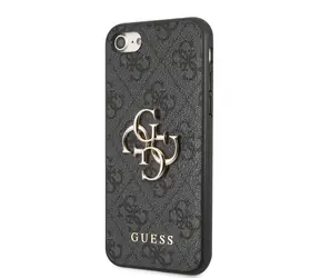 GUESS PU 4G Metal Logo Zadní Kryt pro Apple iPhone 7/8/SE2020/SE2022 šedá