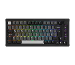 Akko 5075B Plus S (V3 Pro Cream Yellow) černo-stříbrná / Herní bezdrátová klávesnice / mechanická / BT / 2.4 GHz / USB-C
