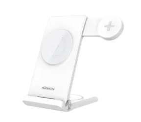 Nillkin PowerTrio 3v1 Bezdrátová Nabíječka MagSafe pro Samsung Watch bílá