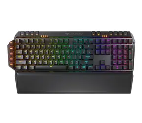 Cougar 700K EVO RGB černá / Herní klávesnice / RGB / US layout / opěrka zápěstí / USB / 1.8m