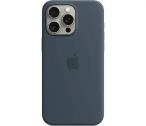 Apple Silikonový kryt s MagSafe pro iPhone 15 Pro Max bouřkově modrá