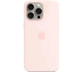 Apple Silikonový kryt s MagSafe pro iPhone 15 Pro Max světle růžová
