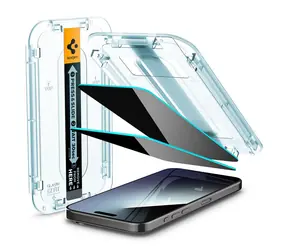 Spigen Glass tR EZ Fit Privacy 2 Pack tvrzené sklo pro iPhone 15 Pro čirá