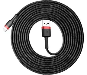Baseus CALKLF-R91 Kabel USB-A (M) - Lightning (M) 3 m černo-červená