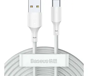 Baseus TZCATZJ-02 Sada kabelů USB-A (M) - USB-C (M) 1.5 m bílá / 2 ks