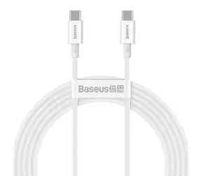 Baseus CATYS-C02 Kabel USB-C (M) - USB-C (M) 2 m bílá / 100W