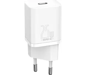 Baseus CCSP020102 Super Si Rychlonabijecí adaptér bílá / 1x USB-C / 25W 