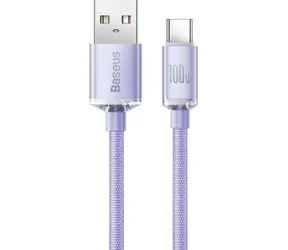Baseus CAJY000505 Kabel USB-A (M) - USB-C (M) 2 m fialová / 100W