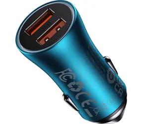 Baseus CGJM000003 Golden Contactor Max nabiječka do auta modrá / 2x USB-A / 60W