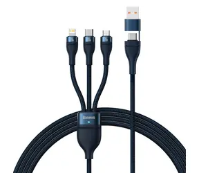 Baseus CASS030101  Kabel USB-A (M) & USB-C (M) - Micro-USB (M) 18W & USB-C (M) 100W & Lightning (M) 20W 1.2 m černá 
