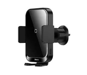 Baseus SUDD000001 Halo Držák mobilu do auta s bezdrátovým nabijením černá / 15W / 5.4 - 6.7"