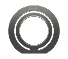 Baseus SUCH000013 Halo Magnetický držák na mobil s kroužkem šedá / MagSafe