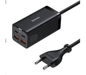 Baseus CCGP000101 GaN3 Pro Rychlonabijecí adaptér černá / 2x USB-C / 2x USB-A / 100W