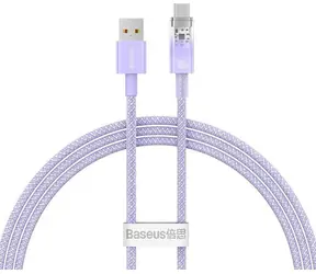 Baseus CATS010405 Kabel USB-A (M) - USB-C (M) 1 m fialová / 100W / QC 3.0