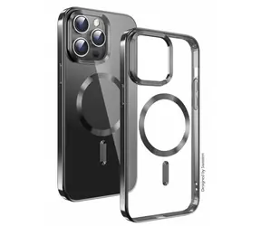 SWISSTEN CLEAR JELLY MagStick METALLIC Pouzdro pro Apple iPhone 15 Pro Max černá 
