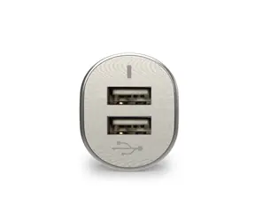PureGear Nabiječka do auta bílá / 2x USB-A / 24W