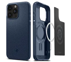Spigen Mag Armor MagSafe ochranný kryt pro Apple iPhone 15 Pro Max modrá 