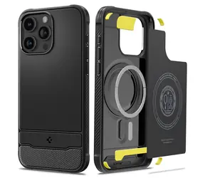 Spigen Rugged Armor MagSafe ochranný kryt pro Apple iPhone 15 Pro Max černá 