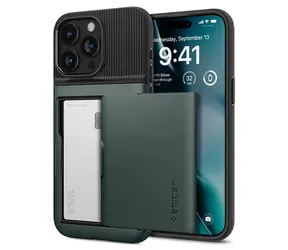 Spigen Slim Armor CS ochranný kry pro Apple iPhone 15 Pro Max zelená 