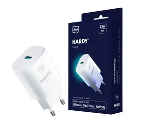 3mk HARDY Charger 33W bílá / cestovní nabíječka / GaN 1x USB-C / pro Apple