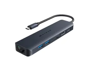 Hyper EcoSmart Gen.2 USB-C Hub 7v1 černá / 2x USB-A / microSD / SD / Ethernet / HDMI 4K 60Hz