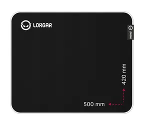 Lorgar Legacer 755 (L) černá / Herní podložka pod myš / 500 x 420 x 3 mm