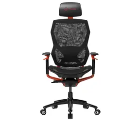Lorgar Grace 855 červená / Ergonomická židle / nastavitelná / síťovaná / pojezdová kolečka / nosnost 150 kg