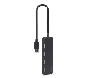 Gembird UHB-CM-U2P4-01 černá / USB-C rozbočovač / 4x USB 2.0