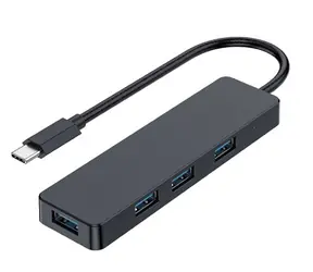 Gembird UHB-CM-U3P4-01 černá / USB-C rozbočovač / 4x USB 3.0