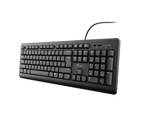 Trust Primo (US) černá / drátová klávesnice / US Layout / USB-A