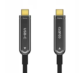 Claroc Kabel optický USB-C (M) - USB-C (M) 10m černá / 4K@60 Hz