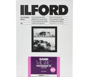 Ilford MG RC DL 1M (12.7 x 17.8 cm) / 25 listů / černobílý fotografický papír / lesklý 