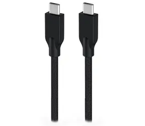 GENIUS ACC-C2CC-3A Kabel USB-C (M) - USB-C (M) 1 m černá / opletený / 60W
