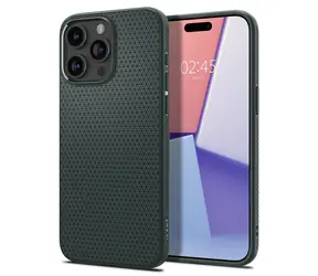 Spigen Liquid Air ochranný kryt pro Apple iPhone 15 Pro Max abyss green 