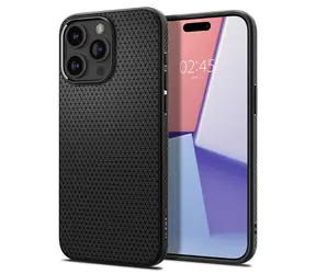 Spigen Liquid Air ochranný kryt pro Apple iPhone 15 Pro Max matte black 