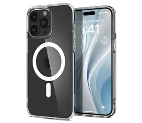 Spigen Ultra Hybrid MagSafe ochranný kryt pro Apple iPhone 15 Pro frost clear 