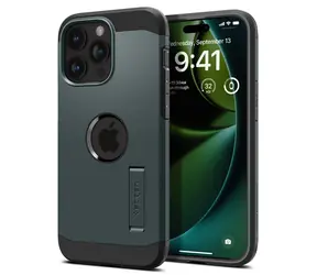 Spigen Tough Armor MagSafe ochranný kryt pro Apple iPhone 15 Pro abyss green 