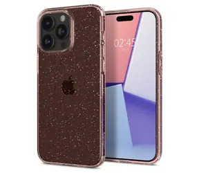 Spigen Liquid Crystal Glitter ochranný kryt pro Apple iPhone 15 Pro rose quartz 