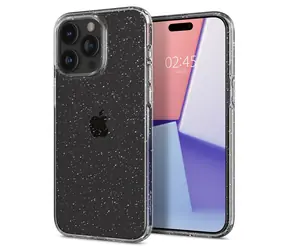 Spigen Liquid Crystal Glitter ochranný kryt pro Apple iPhone 15 Pro crystal quartz 